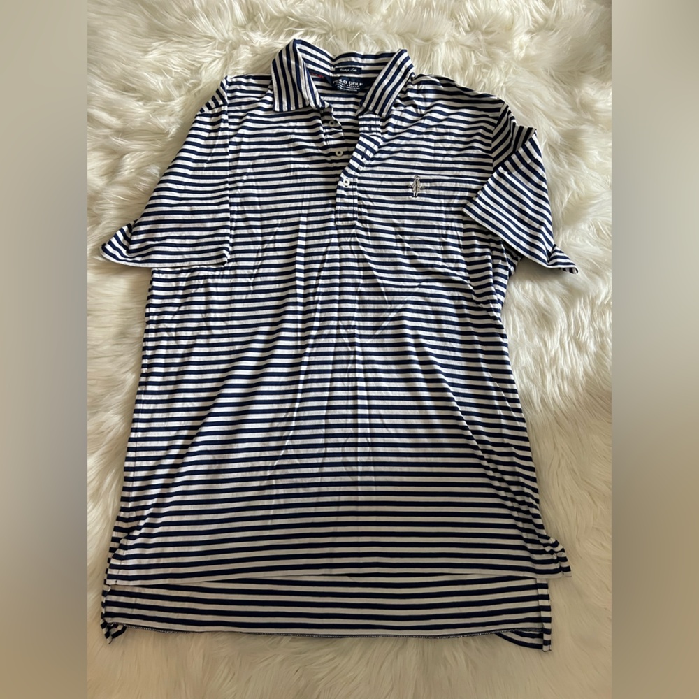 Striped Navy and White Shirt
